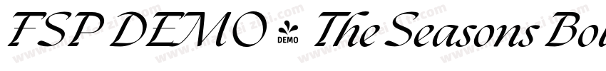 FSP DEMO - The Seasons Bold字体转换
